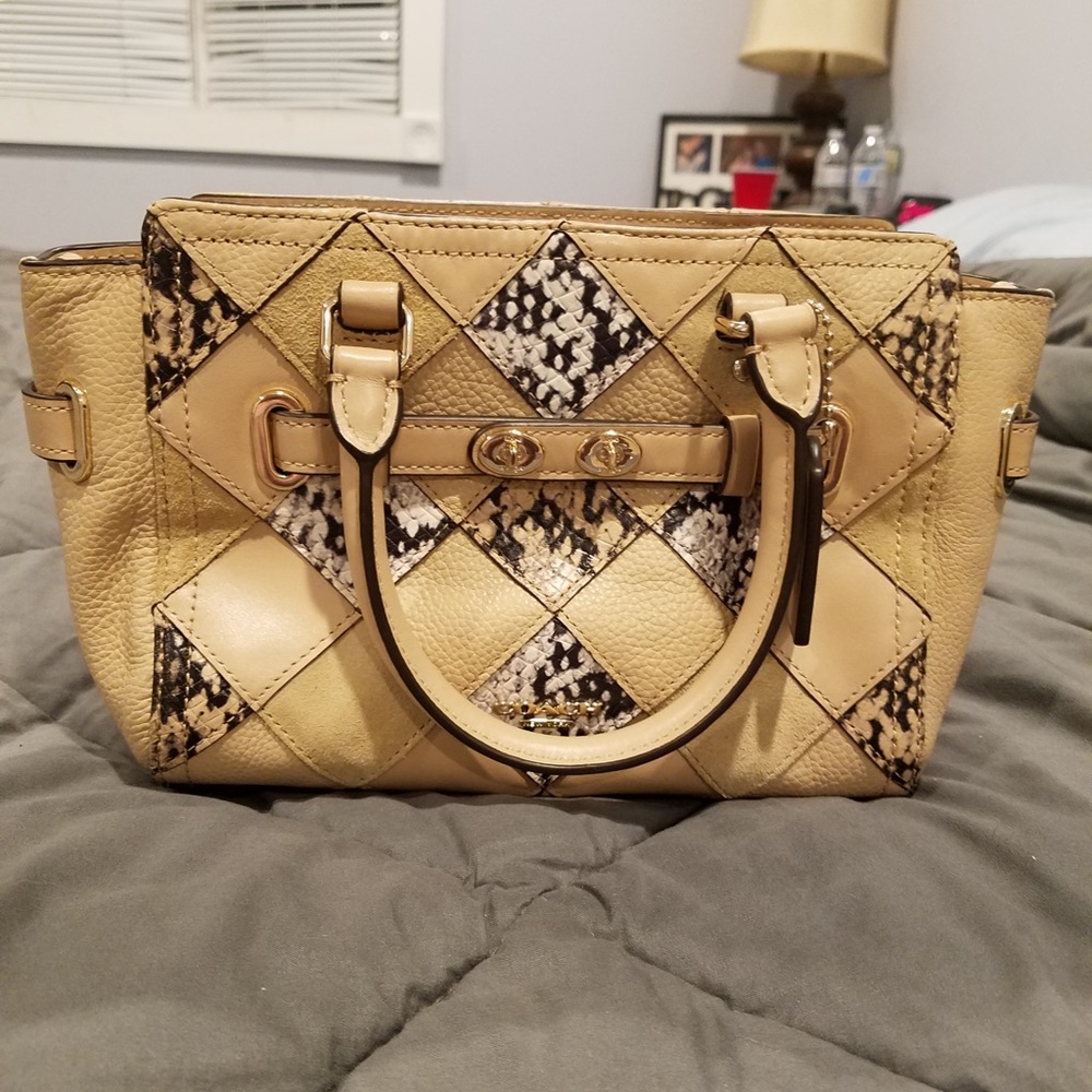 Coach Mini Blake Snake Patchwork Embossed Bag - Beechwood - NWOT